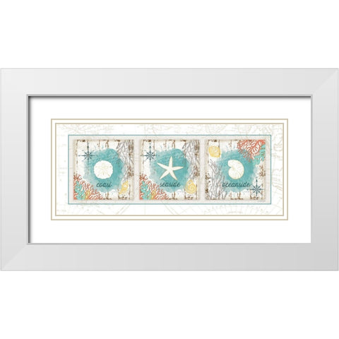 Coastal Panel II White Modern Wood Framed Art Print with Double Matting by Pugh, Jennifer