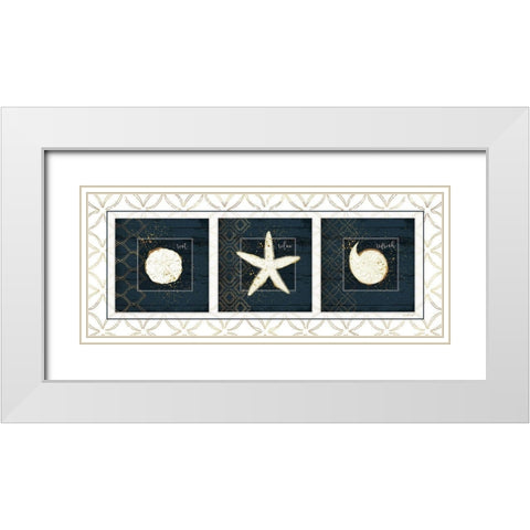 Coastal Panel III White Modern Wood Framed Art Print with Double Matting by Pugh, Jennifer