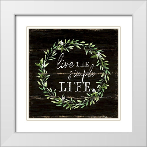 Simple Life White Modern Wood Framed Art Print with Double Matting by Pugh, Jennifer