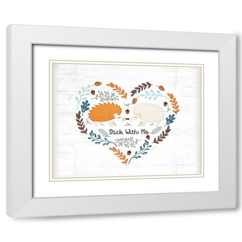 Stick With Me White Modern Wood Framed Art Print with Double Matting by Pugh, Jennifer