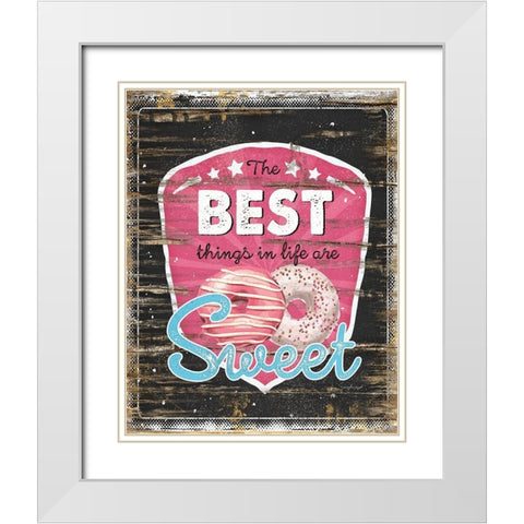 Best Things in Life White Modern Wood Framed Art Print with Double Matting by Pugh, Jennifer