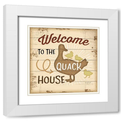 Quack House White Modern Wood Framed Art Print with Double Matting by Pugh, Jennifer