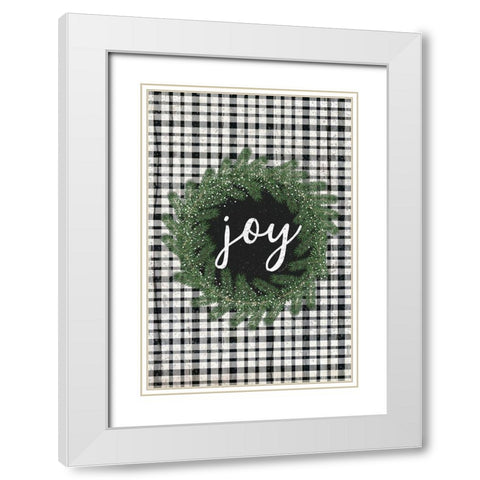 Joy White Modern Wood Framed Art Print with Double Matting by Pugh, Jennifer