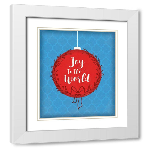 Joy to the World White Modern Wood Framed Art Print with Double Matting by Pugh, Jennifer