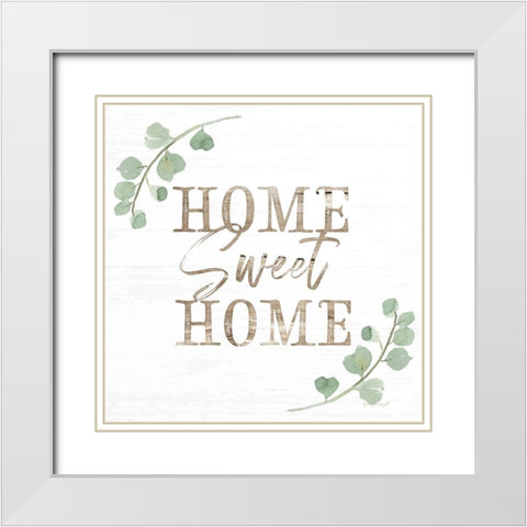 Home Sweet Home White Modern Wood Framed Art Print with Double Matting by Pugh, Jennifer