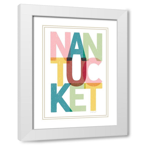 Nantucket White Modern Wood Framed Art Print with Double Matting by Pugh, Jennifer