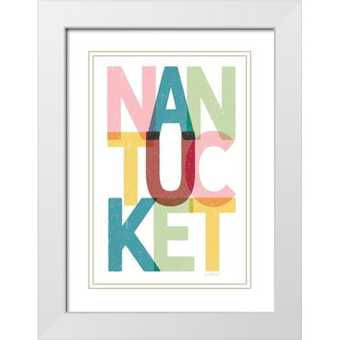 Nantucket White Modern Wood Framed Art Print with Double Matting by Pugh, Jennifer