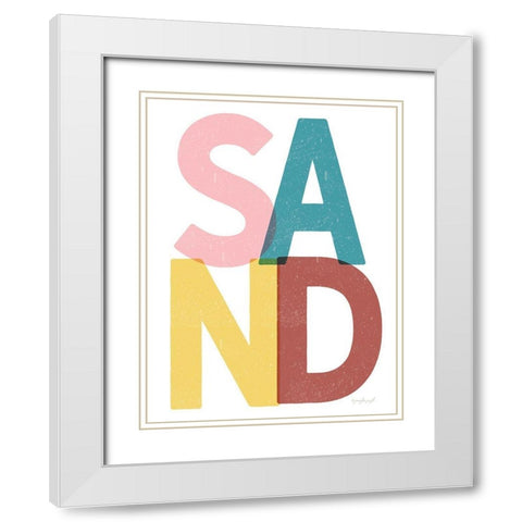 Sand White Modern Wood Framed Art Print with Double Matting by Pugh, Jennifer