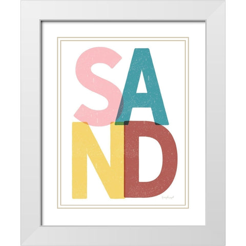 Sand White Modern Wood Framed Art Print with Double Matting by Pugh, Jennifer