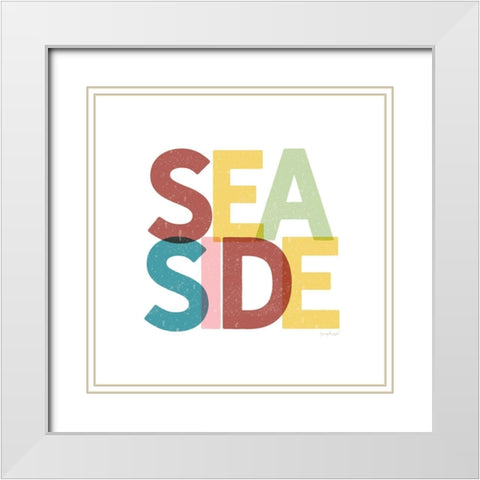 Seaside White Modern Wood Framed Art Print with Double Matting by Pugh, Jennifer