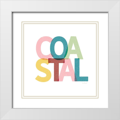 Coastal White Modern Wood Framed Art Print with Double Matting by Pugh, Jennifer