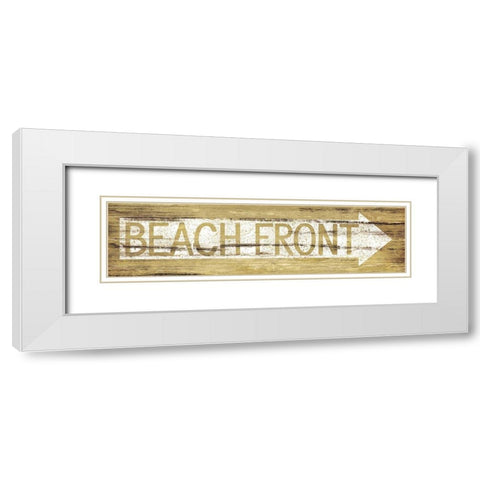 Beach Front White Modern Wood Framed Art Print with Double Matting by Pugh, Jennifer