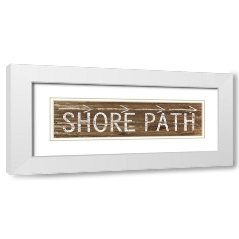 Shore Path White Modern Wood Framed Art Print with Double Matting by Pugh, Jennifer