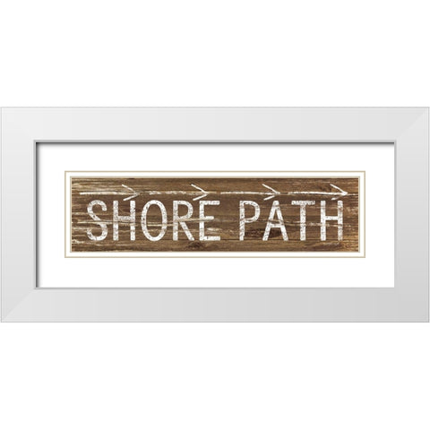 Shore Path White Modern Wood Framed Art Print with Double Matting by Pugh, Jennifer