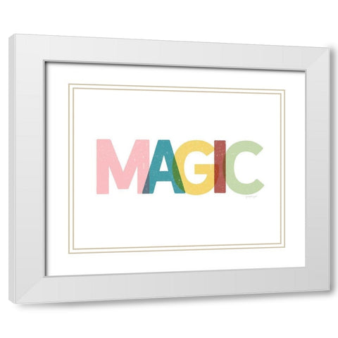 Magic White Modern Wood Framed Art Print with Double Matting by Pugh, Jennifer