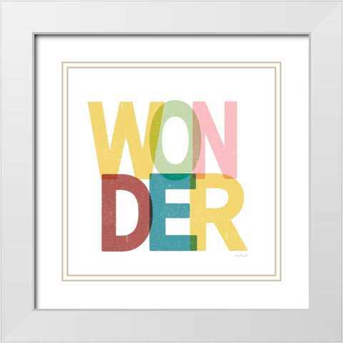 Wonder White Modern Wood Framed Art Print with Double Matting by Pugh, Jennifer