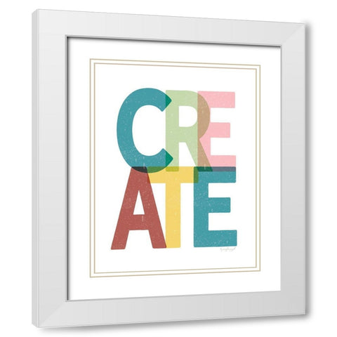 Create White Modern Wood Framed Art Print with Double Matting by Pugh, Jennifer