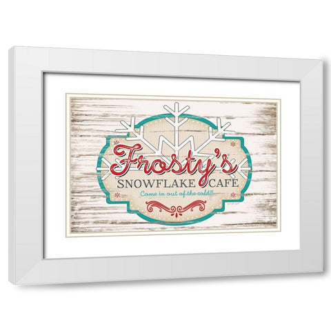 Frostys CafÃ© White Modern Wood Framed Art Print with Double Matting by Pugh, Jennifer