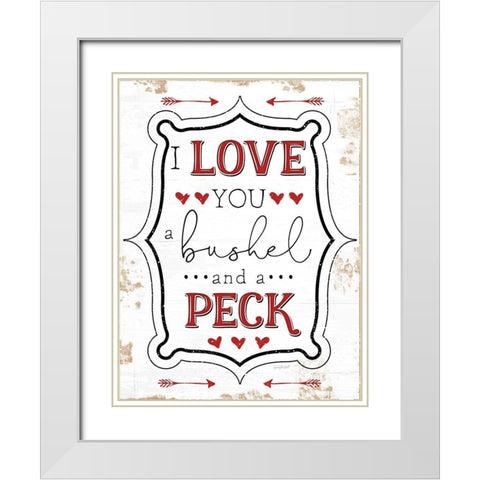 Bushel and a Peck White Modern Wood Framed Art Print with Double Matting by Pugh, Jennifer