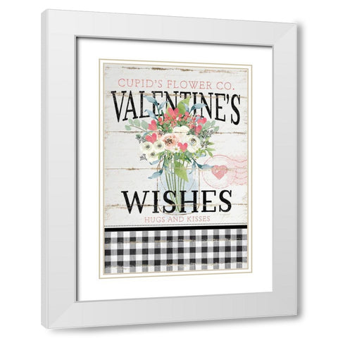 Cupids Flower Co. White Modern Wood Framed Art Print with Double Matting by Pugh, Jennifer