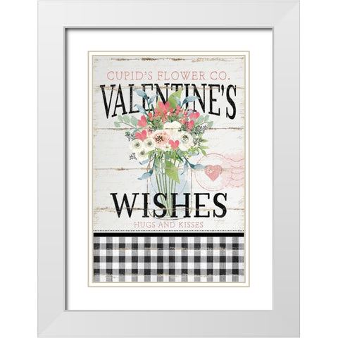 Cupids Flower Co. White Modern Wood Framed Art Print with Double Matting by Pugh, Jennifer