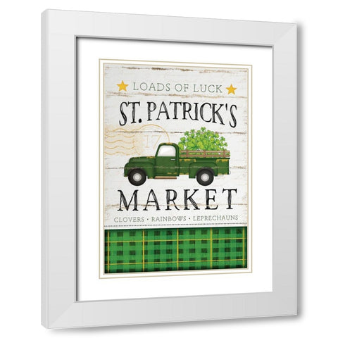 St. Patricks Market White Modern Wood Framed Art Print with Double Matting by Pugh, Jennifer