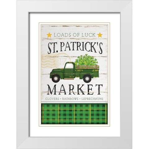 St. Patricks Market White Modern Wood Framed Art Print with Double Matting by Pugh, Jennifer