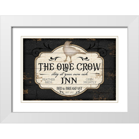 The Olde Crow Inn II White Modern Wood Framed Art Print with Double Matting by Pugh, Jennifer