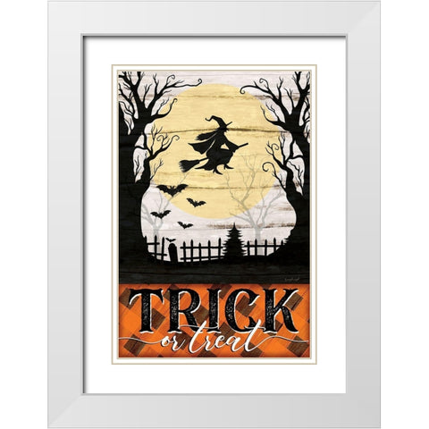 Trick or Treat White Modern Wood Framed Art Print with Double Matting by Pugh, Jennifer