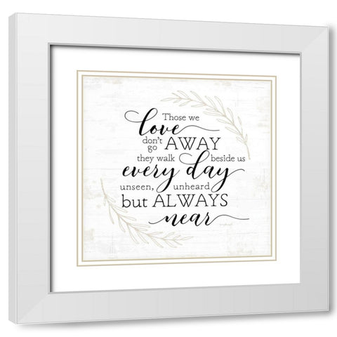 Those We Love White Modern Wood Framed Art Print with Double Matting by Pugh, Jennifer