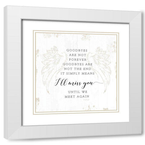 Goodbyes White Modern Wood Framed Art Print with Double Matting by Pugh, Jennifer