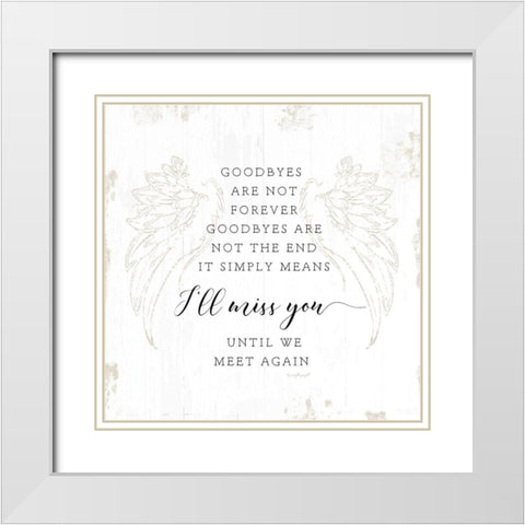 Goodbyes White Modern Wood Framed Art Print with Double Matting by Pugh, Jennifer