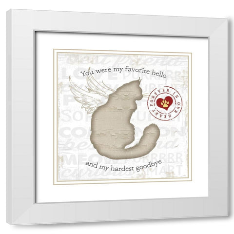 Forever in Our Hearts White Modern Wood Framed Art Print with Double Matting by Pugh, Jennifer