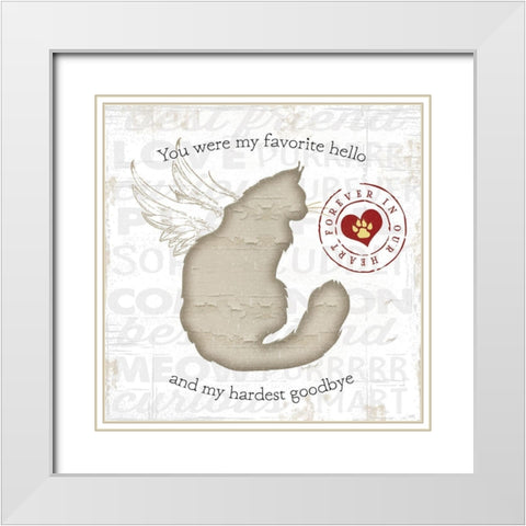 Forever in Our Hearts White Modern Wood Framed Art Print with Double Matting by Pugh, Jennifer