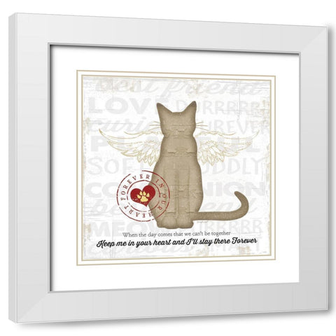 Forever in Our Hearts White Modern Wood Framed Art Print with Double Matting by Pugh, Jennifer