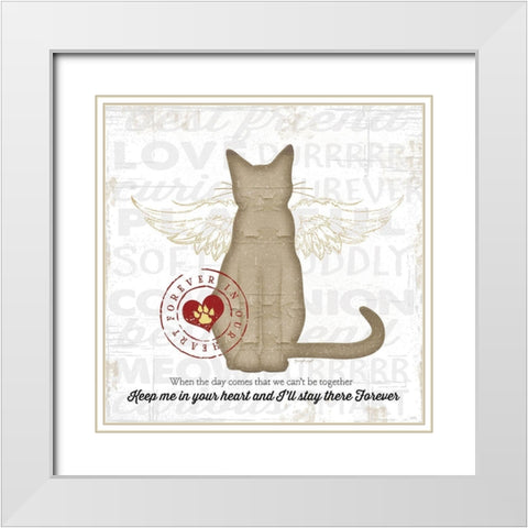 Forever in Our Hearts White Modern Wood Framed Art Print with Double Matting by Pugh, Jennifer