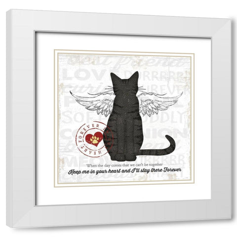 Forever in Our Hearts White Modern Wood Framed Art Print with Double Matting by Pugh, Jennifer