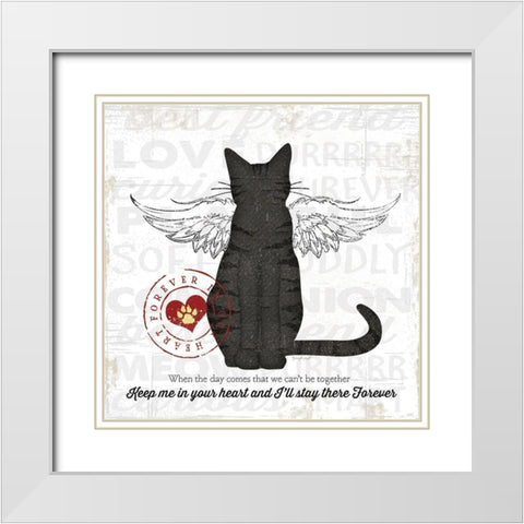 Forever in Our Hearts White Modern Wood Framed Art Print with Double Matting by Pugh, Jennifer