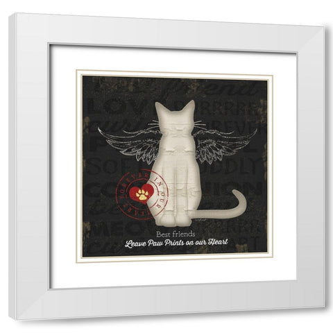 Forever in Our Hearts White Modern Wood Framed Art Print with Double Matting by Pugh, Jennifer