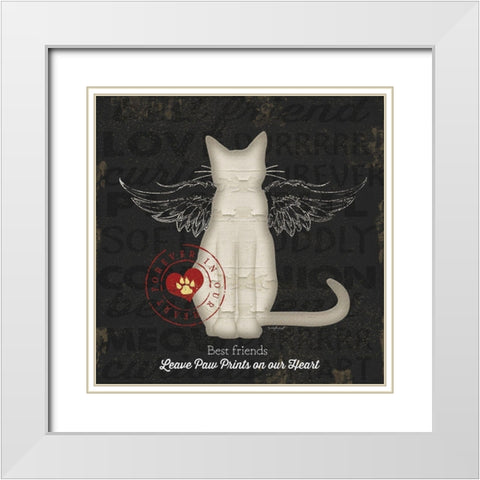 Forever in Our Hearts White Modern Wood Framed Art Print with Double Matting by Pugh, Jennifer