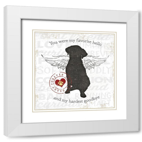 Forever in Our Hearts White Modern Wood Framed Art Print with Double Matting by Pugh, Jennifer