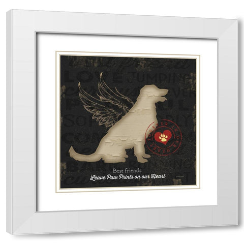 Forever in Our Hearts White Modern Wood Framed Art Print with Double Matting by Pugh, Jennifer