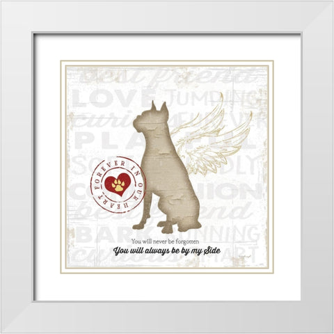 Forever in Our Hearts White Modern Wood Framed Art Print with Double Matting by Pugh, Jennifer