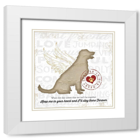 Forever in Our Hearts White Modern Wood Framed Art Print with Double Matting by Pugh, Jennifer