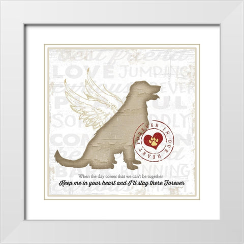 Forever in Our Hearts White Modern Wood Framed Art Print with Double Matting by Pugh, Jennifer