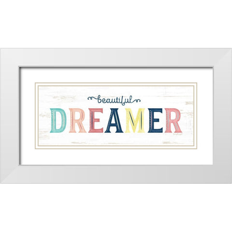 Dreamer White Modern Wood Framed Art Print with Double Matting by Pugh, Jennifer