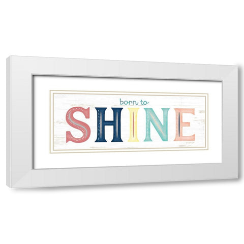 Shine White Modern Wood Framed Art Print with Double Matting by Pugh, Jennifer