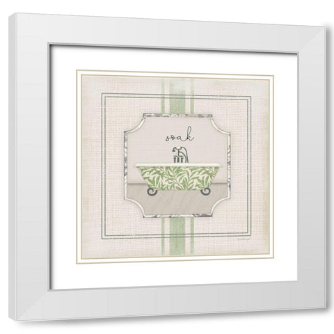 Soak White Modern Wood Framed Art Print with Double Matting by Pugh, Jennifer