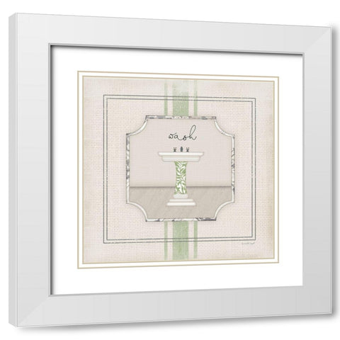 Wash White Modern Wood Framed Art Print with Double Matting by Pugh, Jennifer