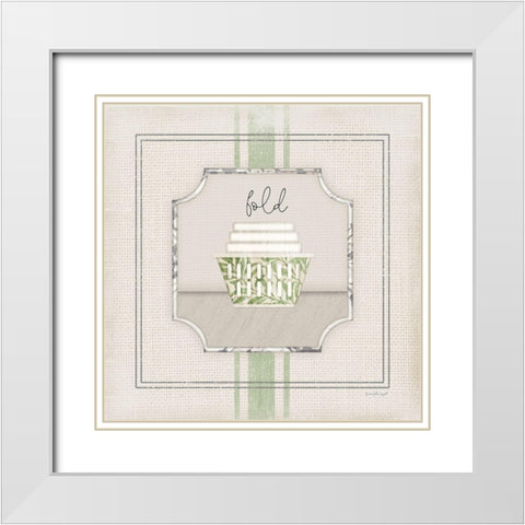 Fold White Modern Wood Framed Art Print with Double Matting by Pugh, Jennifer